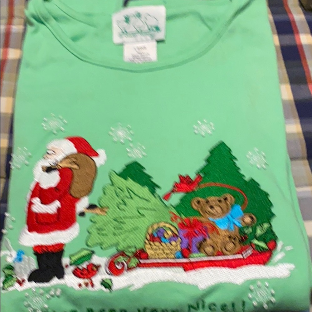 Quaker Factory shirt size large Christmas
